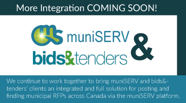 muniSERV & bids&tenders integration