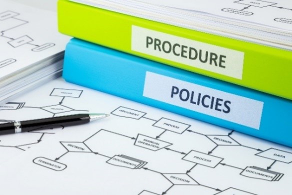 binders on policies and procedures